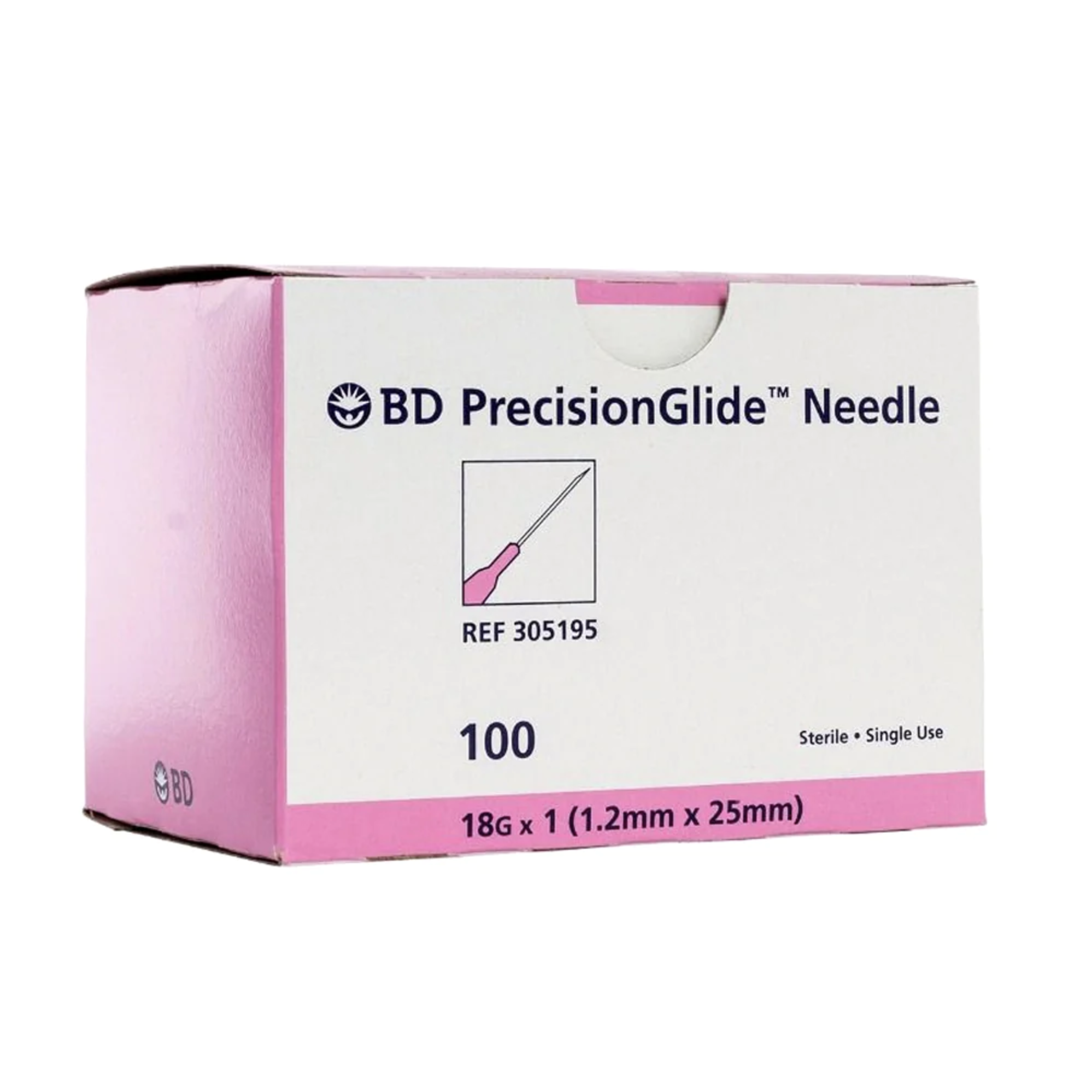 BD Becton Dickinson Eclipse Needle 18 Gauge 1-1/2 Inch (Pack of 100)